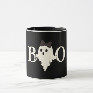 Schattigee Halloween Mok - "Boo" Ghost met boog