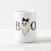 Schattigee Halloween Mok - "Boo" Ghost met boog (Center)