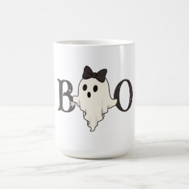 Schattigee Halloween Mok - "Boo" Ghost met boog
