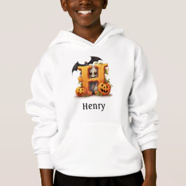 Schattigee Halloween Monogram Letter H Hoodie