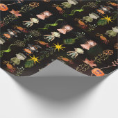 Schattigee Halloween Monster Witch Cadeaupapier (Hoek)