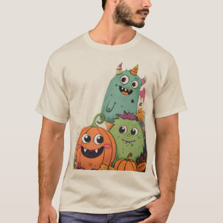 Schattigee Halloween-monsters en pompoenvrienden T-shirt