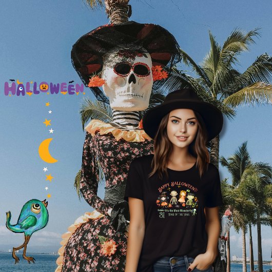 Schattigee Halloween Monsters Party T-shirt