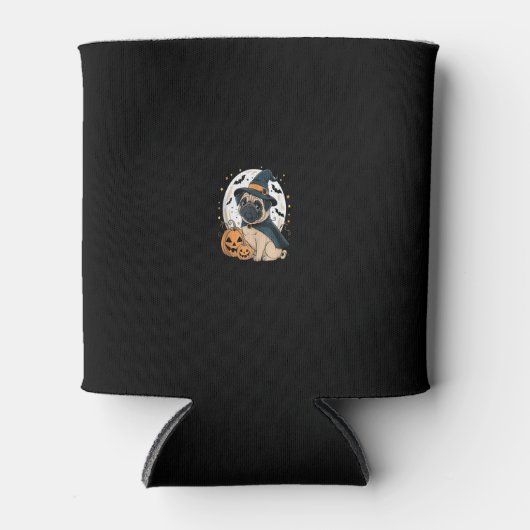 Schattigee Halloween Mopshond Liefde Heks Kostuum  Blikjeskoeler (Voorkant)