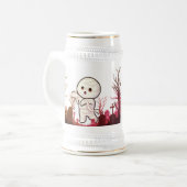 Schattigee Halloween-mummie in Spooky Graveyard -  Bierpul (Voorkant links)