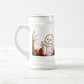 Schattigee Halloween-mummie in Spooky Graveyard -  Bierpul (Links)