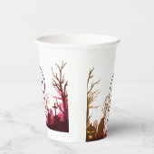 Schattigee Halloween-mummie in Spooky Graveyard -  Papieren Bekers (Rechts)