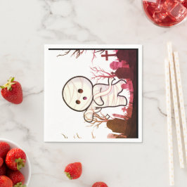 Schattigee Halloween-mummie in Spooky Graveyard -  Servet