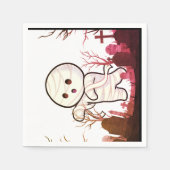 Schattigee Halloween-mummie in Spooky Graveyard - Servet (Voorkant)