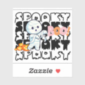 Schattigee Halloween Mummy "Spooky Boo" Vinyl Stic Sticker (Vel)