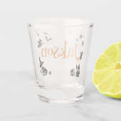 Schattigee Halloween naam Shot Glas (Achterkant)