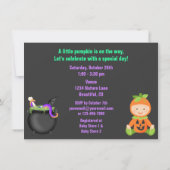 Schattigee Halloween Neutral Pumpkin Baby shower Kaart (Achterkant)