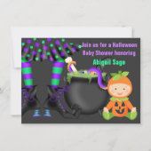 Schattigee Halloween Neutral Pumpkin Baby shower Kaart (Voorkant)