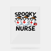 Schattigee Halloween Nurse Ghosts Cartoon Classic  Acryl Bord (Voorkant)