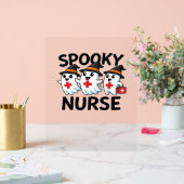 Schattigee Halloween Nurse Ghosts Cartoon Classic Acryl Bord (Huwelijk)