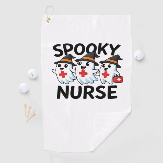 Schattigee Halloween Nurse Ghosts Cartoon Classic  Golfhanddoek (Insitu)