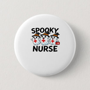 Schattigee Halloween Nurse Ghosts Cartoon Classic  Ronde Button 5,7 Cm