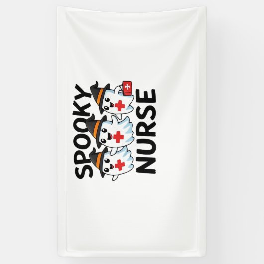Schattigee Halloween Nurse Ghosts Cartoon Classic  Spandoek (Verticaal)
