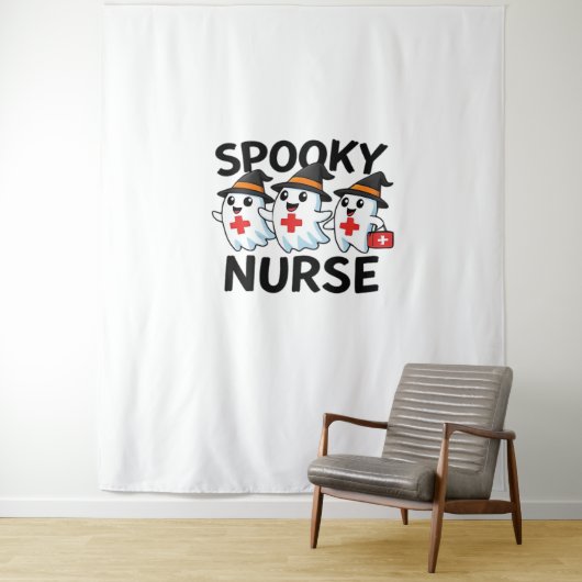 Schattigee Halloween Nurse Ghosts Cartoon Classic  Wandkleed (In situ)