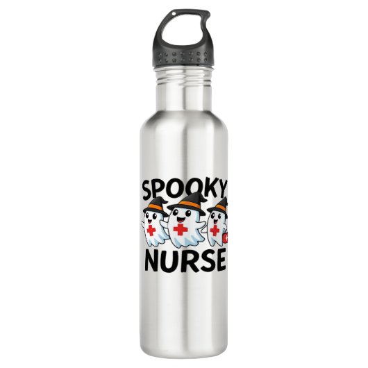 Schattigee Halloween Nurse Ghosts Cartoon Classic  Waterfles (Voorkant)