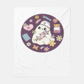 Schattigee Halloween Nurse Oversized T-shirt Fleece Deken (Voorkant)