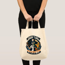 Schattigee Halloween Nurse van Day Witch by Night Tote Bag