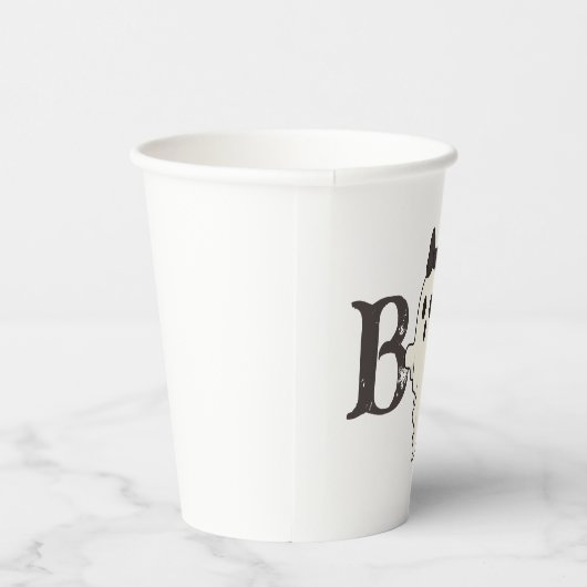Schattigee Halloween Paper Cup - "Boo" Ghost met B Papieren Bekers (Rechts)