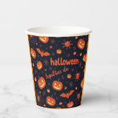 Schattigee Halloween Paper Cups met Pumpkins & Gho Papieren Bekers (Voorkant)