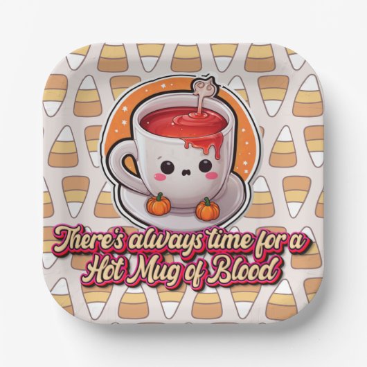 Schattigee Halloween! 👻 Papieren Bordje (Voorkant)