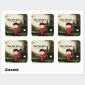 Schattigee Halloween partij Duivel Vierkante Sticker (Vel)