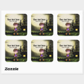 Schattigee Halloween party Joker Vierkante Sticker (Vel)