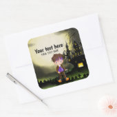 Schattigee Halloween party Joker Vierkante Sticker (Envelop)
