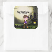 Schattigee Halloween party Joker Vierkante Sticker (Tas)