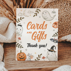 Schattigee Halloween Party Kaarten en Geschenken T Reclamebord Met Voetstuk