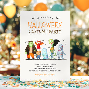 Schattigee Halloween Party Kinderen Kaart