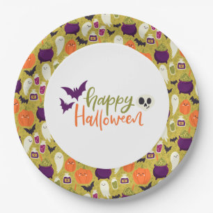 Schattigee Halloween Party Paper Borden Papieren Bordje