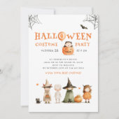 Schattigee Halloween Party Pumpkin Kinder Kaart (Voorkant)