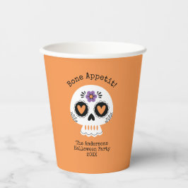 Schattigee Halloween Party Sugar Skull Papieren Bekers