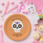 Schattigee Halloween Party Sugar Skull Papieren Bordje (Feest)