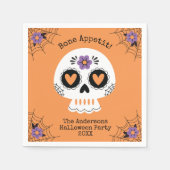 Schattigee Halloween Party Sugar Skull Servet (Voorkant)