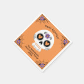 Schattigee Halloween Party Sugar Skull Servet (Hoek)