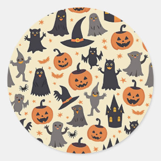 Schattigee Halloween Patroon Stickers
