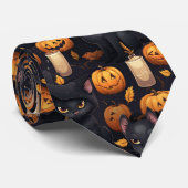 Schattigee Halloween Pattern Necktie Stropdas (Opgerold)