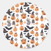 Schattigee Halloween Pattern Sticker – Pompoen, Sp (Voorkant)