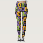 Schattigee Halloween personages Mummies & Skeleton Leggings (Voorkant)