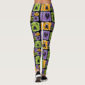 Schattigee Halloween-personages Vampieren en hekse Leggings (Achterkant)