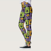 Schattigee Halloween-personages Vampieren en hekse Leggings (Links)