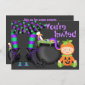 Schattigee Halloween Pompoen Baby 1e Verjaardag Ui Kaart (Voorkant / Achterkant)