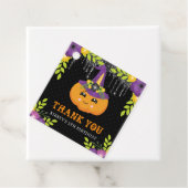 Schattigee Halloween pompoen bloemverjaardag Bedankjes Labels (In situ)