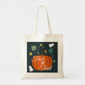 Schattigee Halloween Pompoen en Geesten Trick or t Tote Bag (Voorkant)
